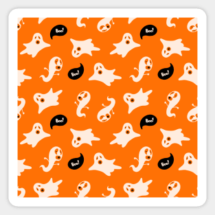 Halloween pattern with cute characters Sticker